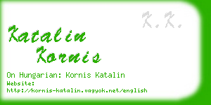 katalin kornis business card